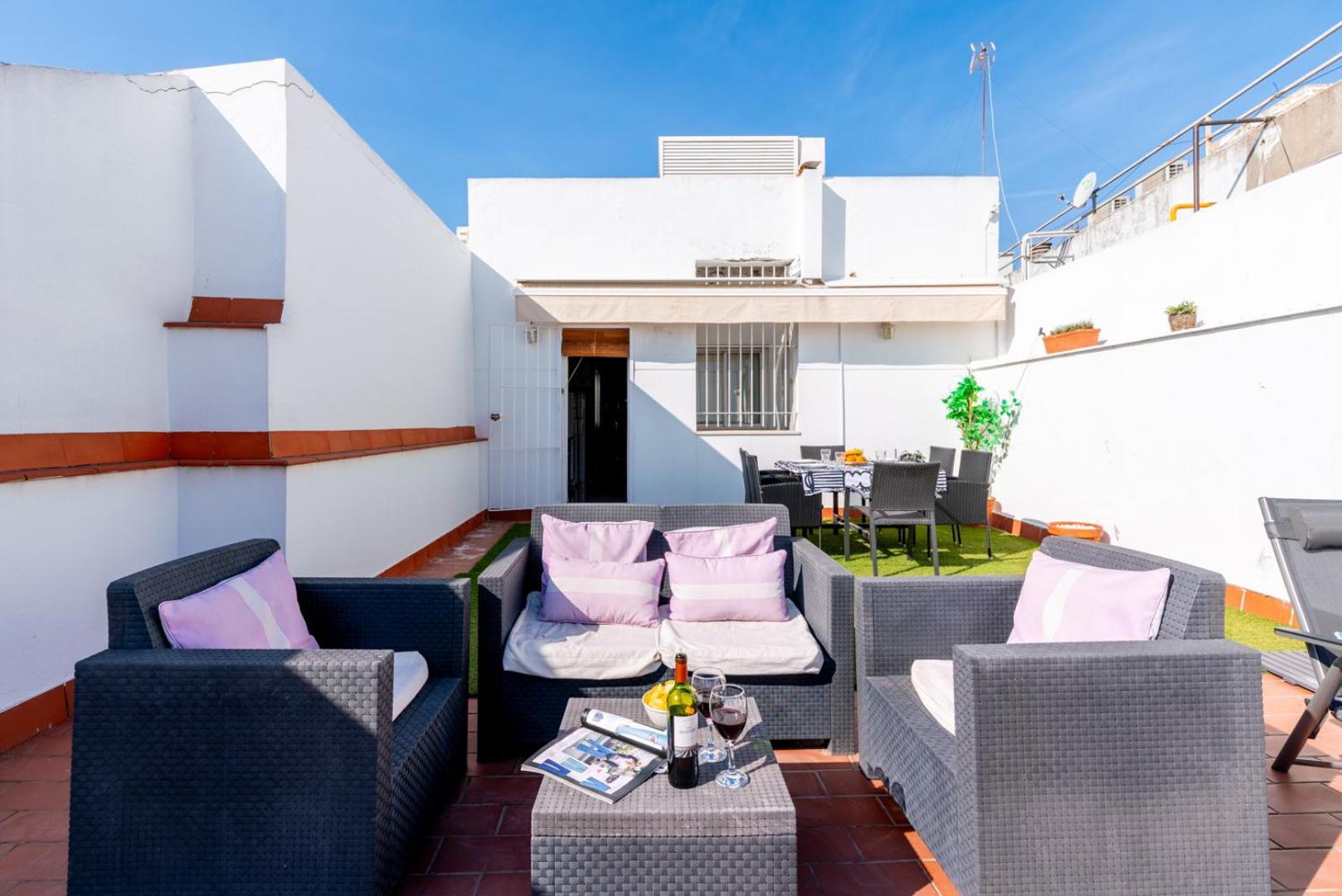Luminoso Ático con Terraza, Calle Antonia Diaz Sevilha Exterior foto